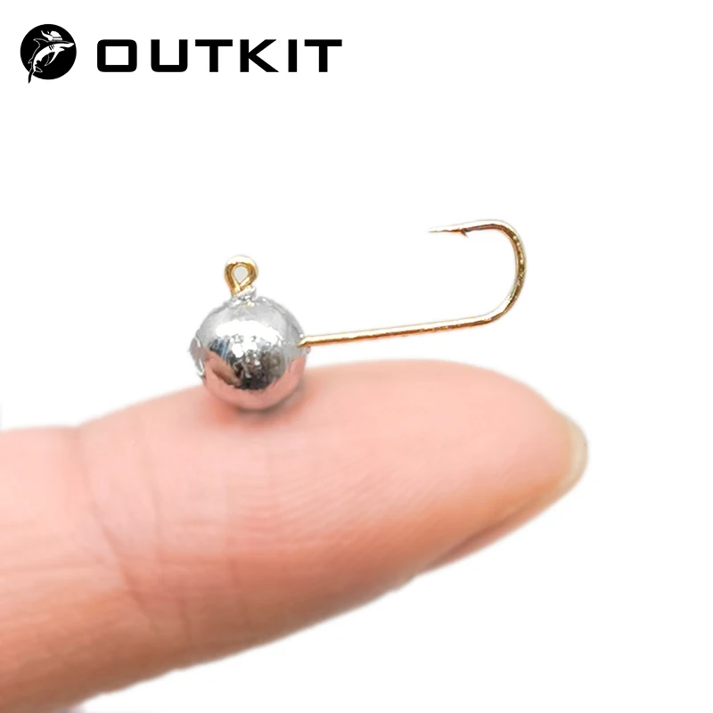Fishing Hook Offset - OUTKIT 10 pz Mini Jig Testa