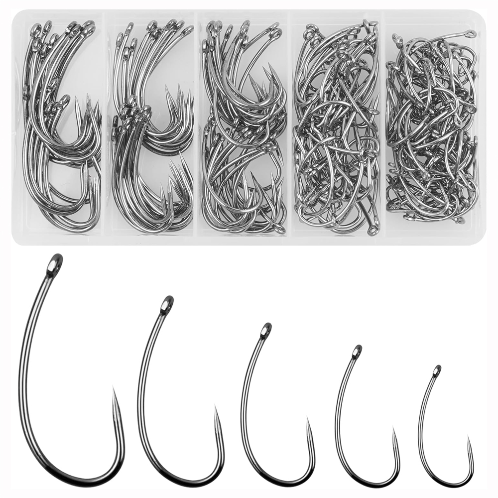 Fishing Hook Barbless - 180PCS ami da pesca senza ardiglione