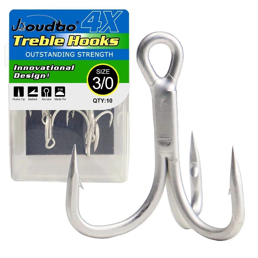 Fishing Hook Offset - Ami tripli da pesca in acciaio