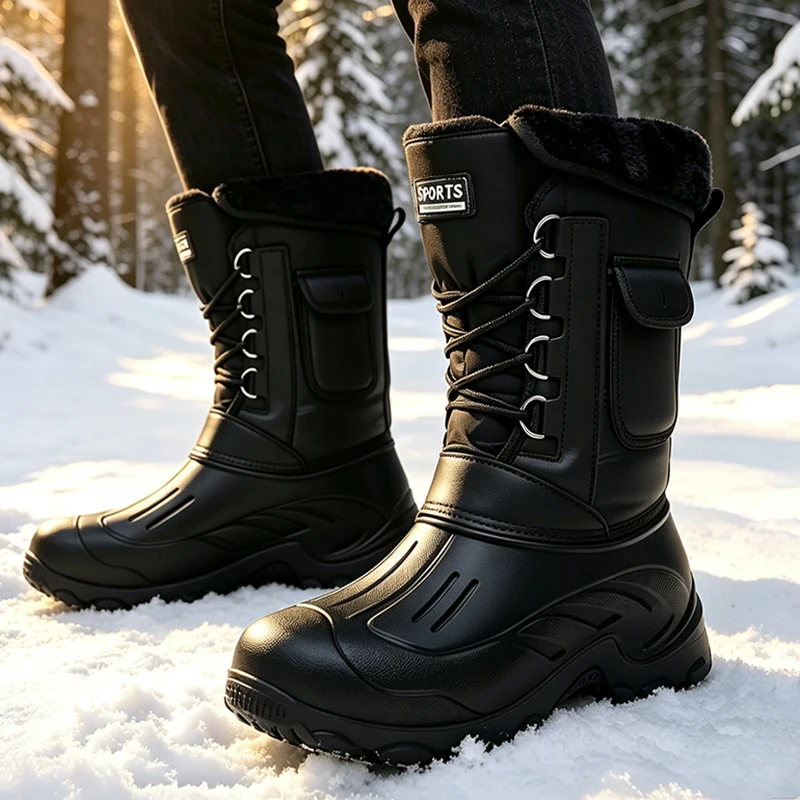 Fishing Hook - Scarponi da Neve Invernali da Uomo,