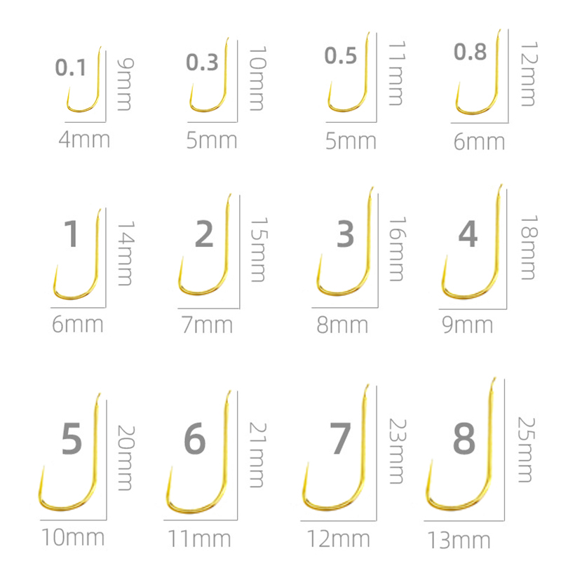 Fishing Hook Size - 100 pezzi Shinkanto senza ardiglione multi-tipo