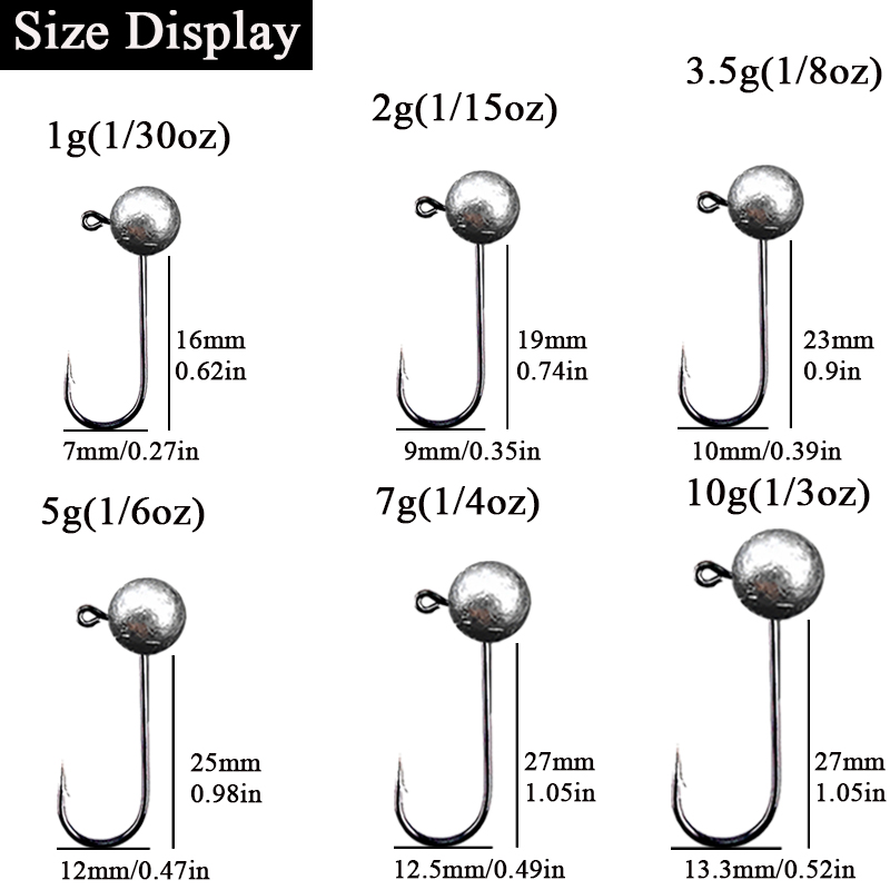 10 pz/lotto Jig Head Amo Da Pe - Fishing Hook Offset recensione e prezzo