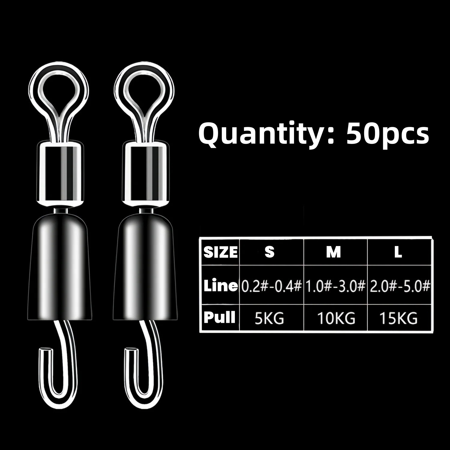 50 Pezzi Girelle a Sgancio Rap - Fishing Hook Stainless Steel recensione e prezzo