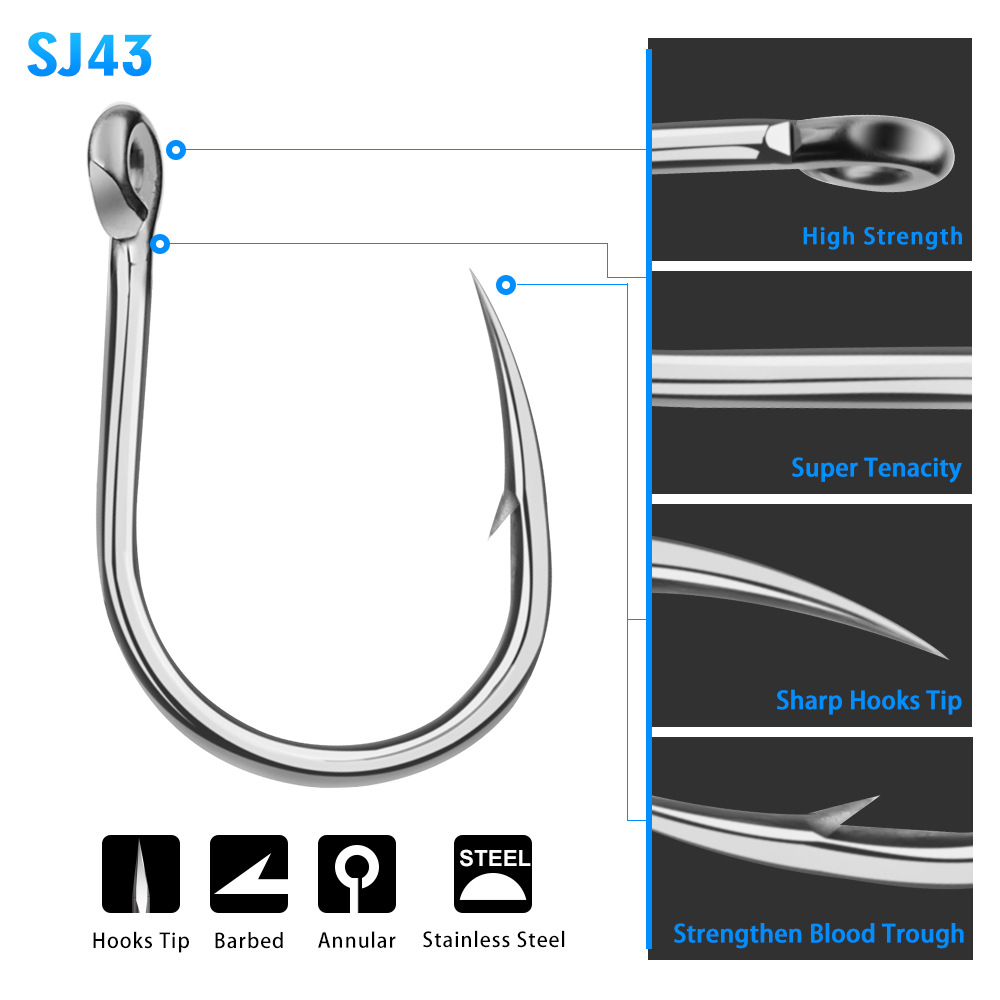 Amo da pesca in acqua salata d - Fishing Hook Stainless Steel recensione e prezzo