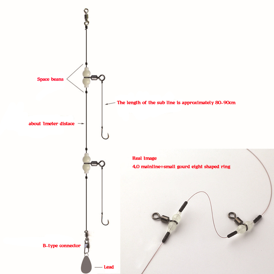 MNFT 100 pezzi luminosi a 3 vi - Fishing Hook Size recensione e prezzo