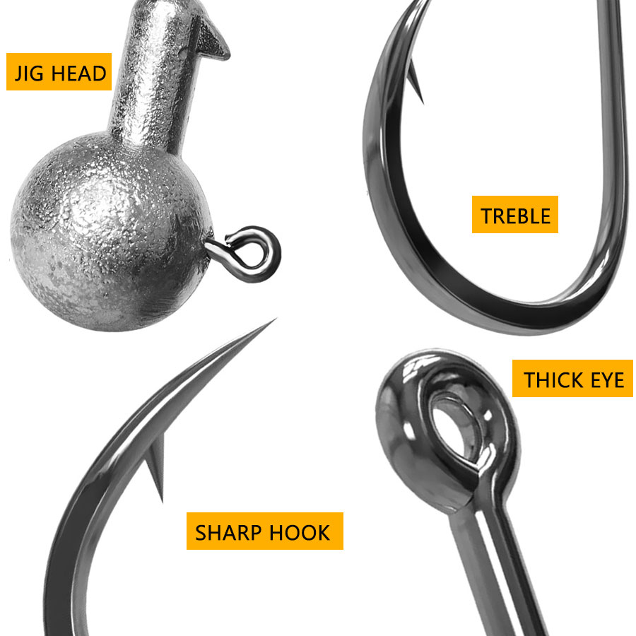 Amo da pesca con testa jig da  - Fishing Hook Offset recensione e prezzo