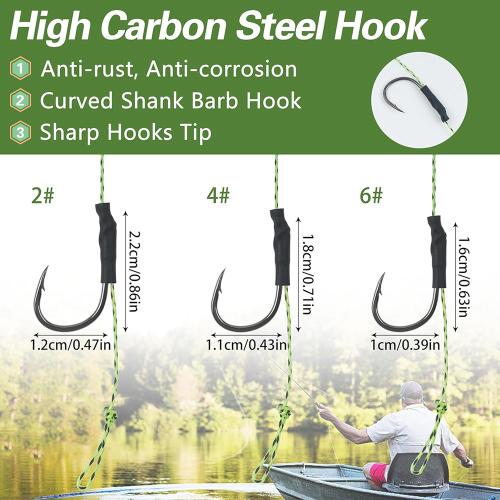 12Pcs Carp fishing hair rigs g - Fishing Hook Assortment recensione e prezzo