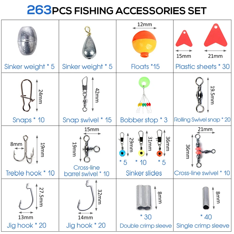 263 pezzi Set di accessori per - Fishing Hook Box recensione e prezzo