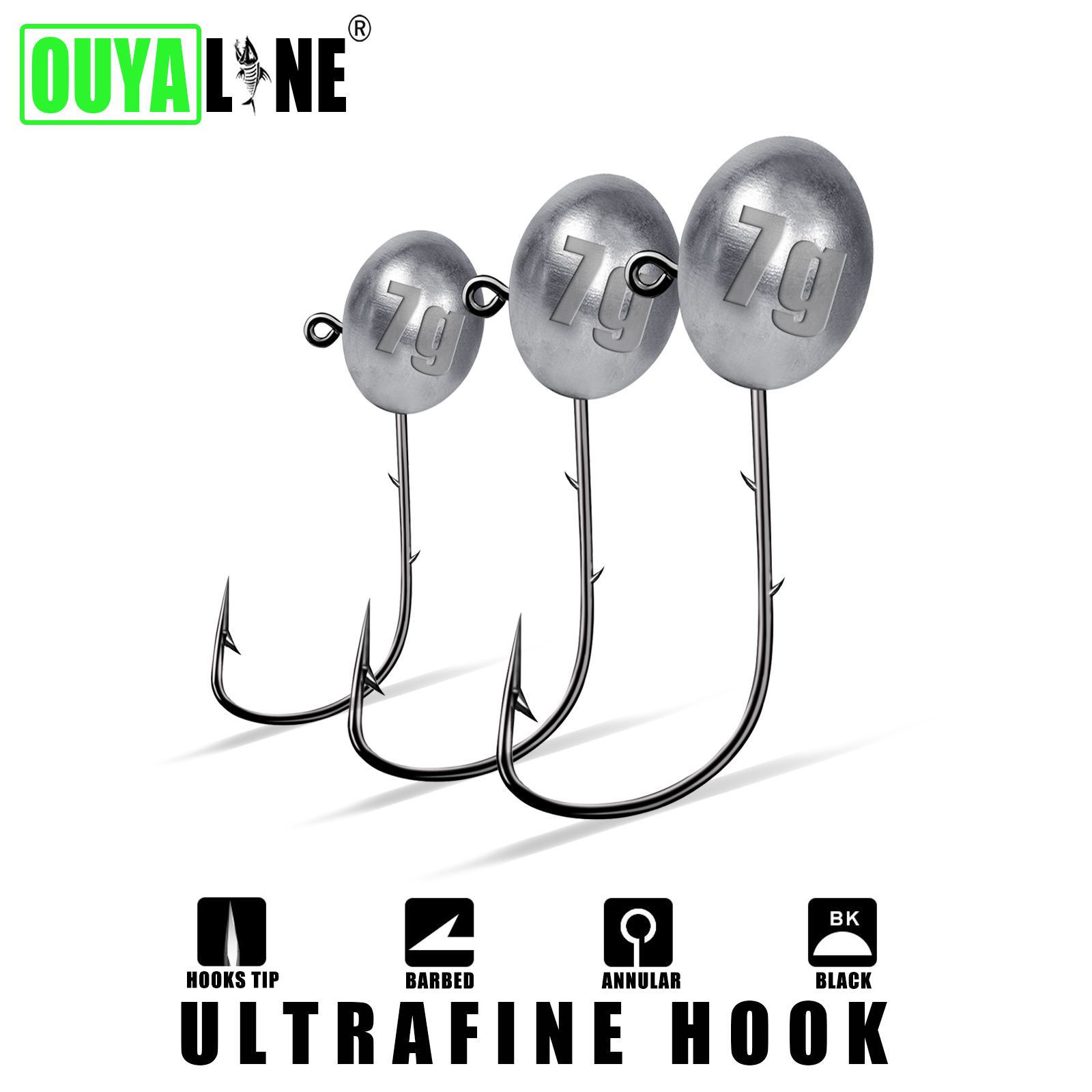 Jig Head Hook 1X Rockfish Ajin - Fishing Hook Offset recensione e prezzo
