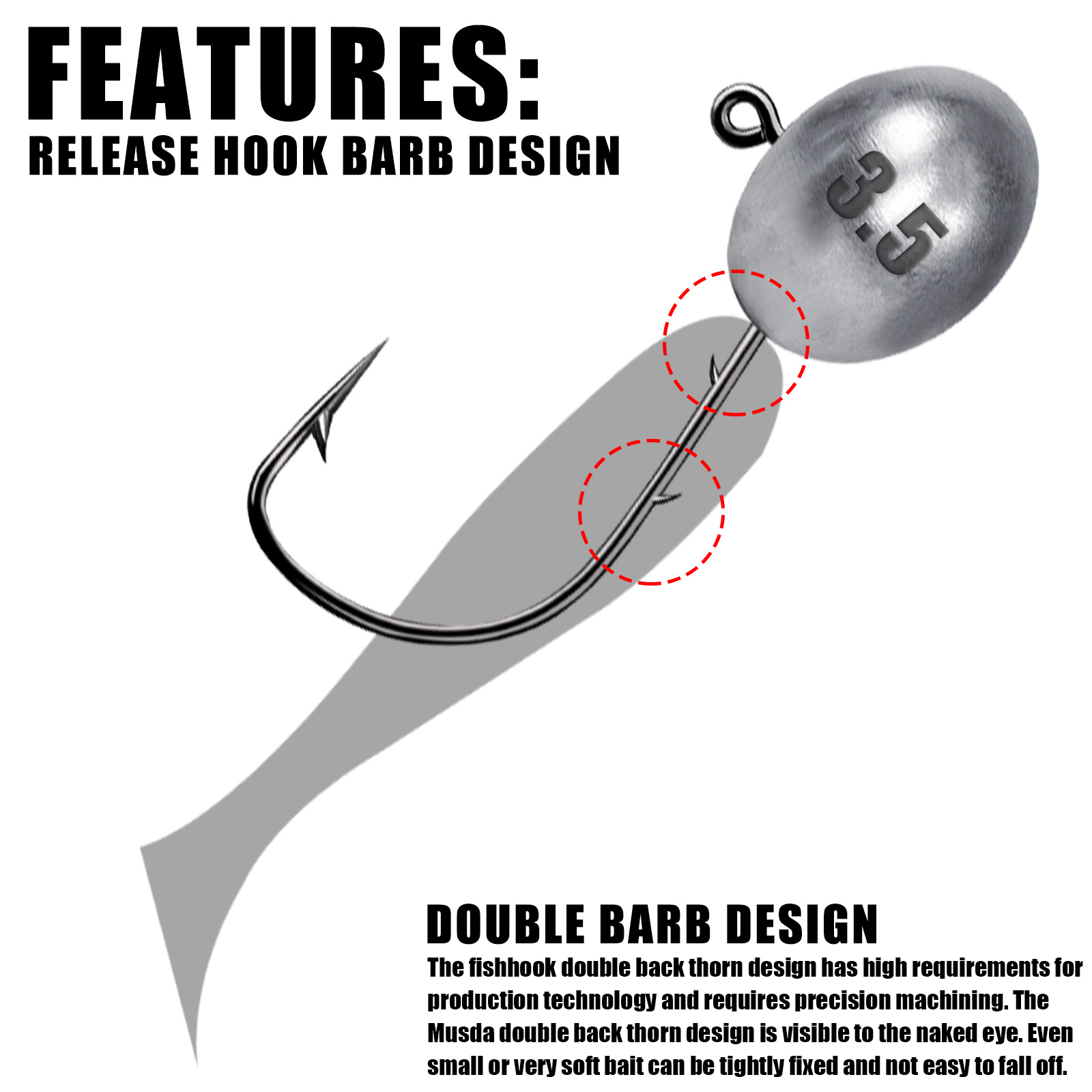 Jig Head Hook 1X Rockfish Ajin - Fishing Hook Offset recensione e prezzo