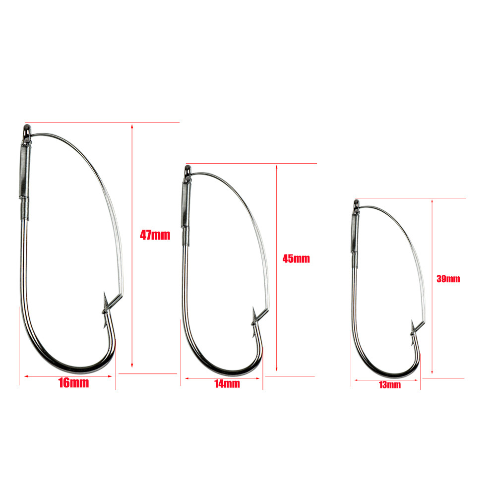 10 pz/scatola da pesca Wacky W - Fishing Hook Weedless recensione e prezzo
