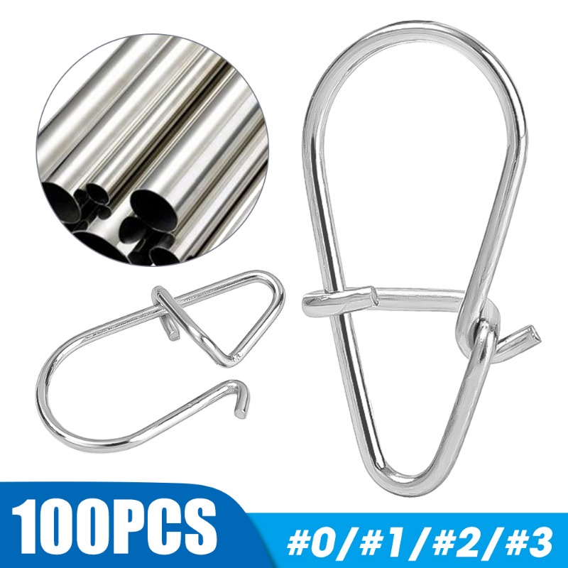 100 Pezzi Moschettoni a Scatto - Fishing Hook Stainless Steel recensione e prezzo