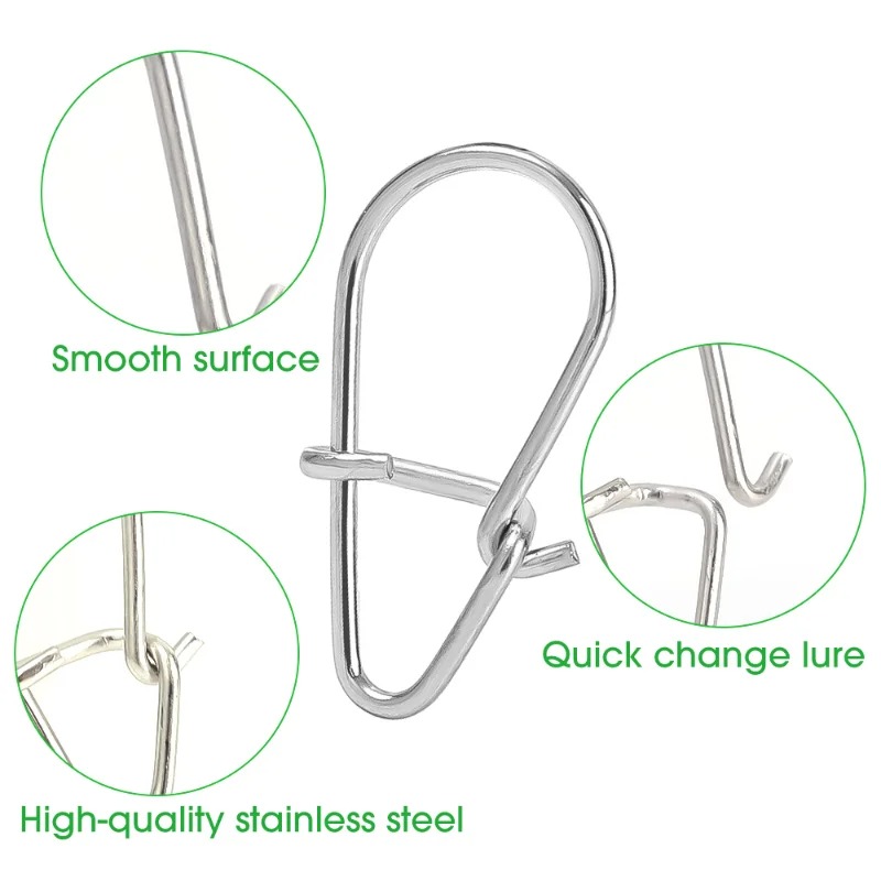 100 Pezzi Moschettoni a Scatto - Fishing Hook Stainless Steel recensione e prezzo